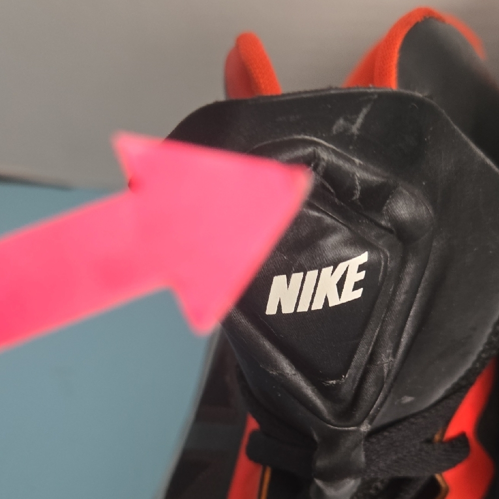Nike Black and Orange High-Top Sneakers - Picture 9 of 10
